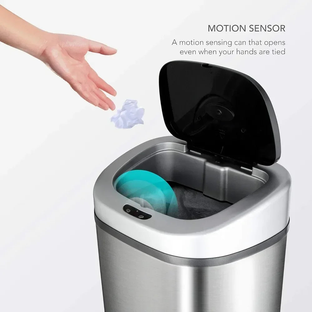 Stainless Steel Motion Sensor Trash Can