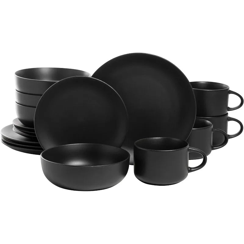 Stoneware Dinnerware Set of 16 for 4