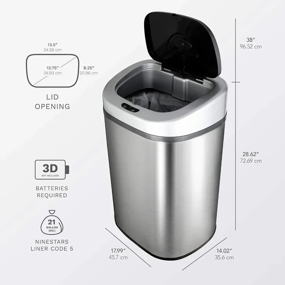 Stainless Steel Motion Sensor Trash Can