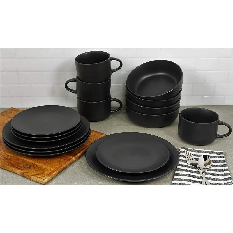 Stoneware Dinnerware Set of 16 for 4