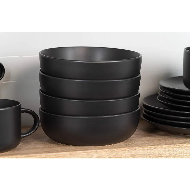 Stoneware Dinnerware Set of 16 for 4