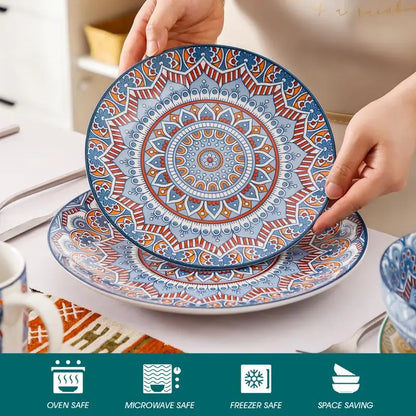 16 Piece Mandala Dinnerware Set