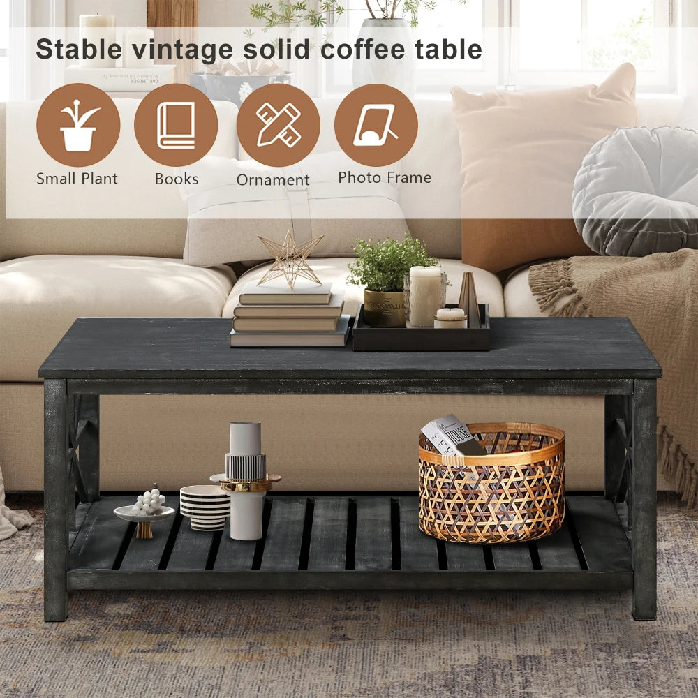 Black Farmhouse Coffee Table