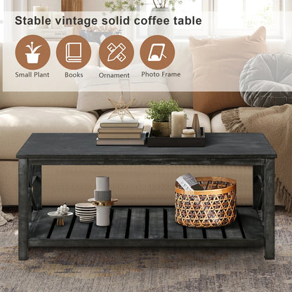 Black Farmhouse Coffee Table