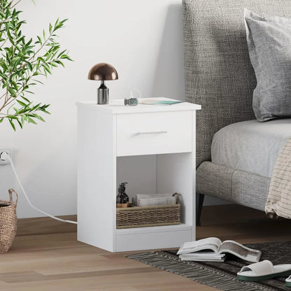 White Nightstand Set of 2