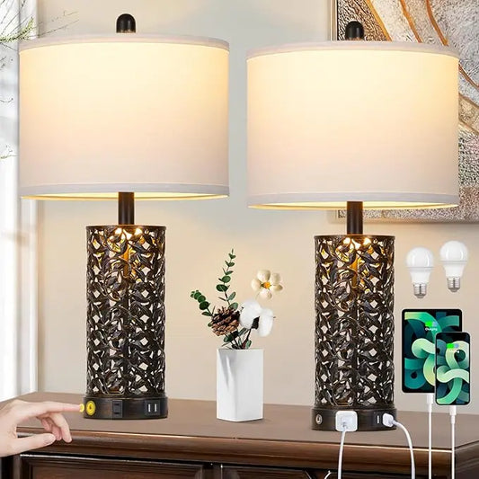 Vintage Table Lamp Set of 2