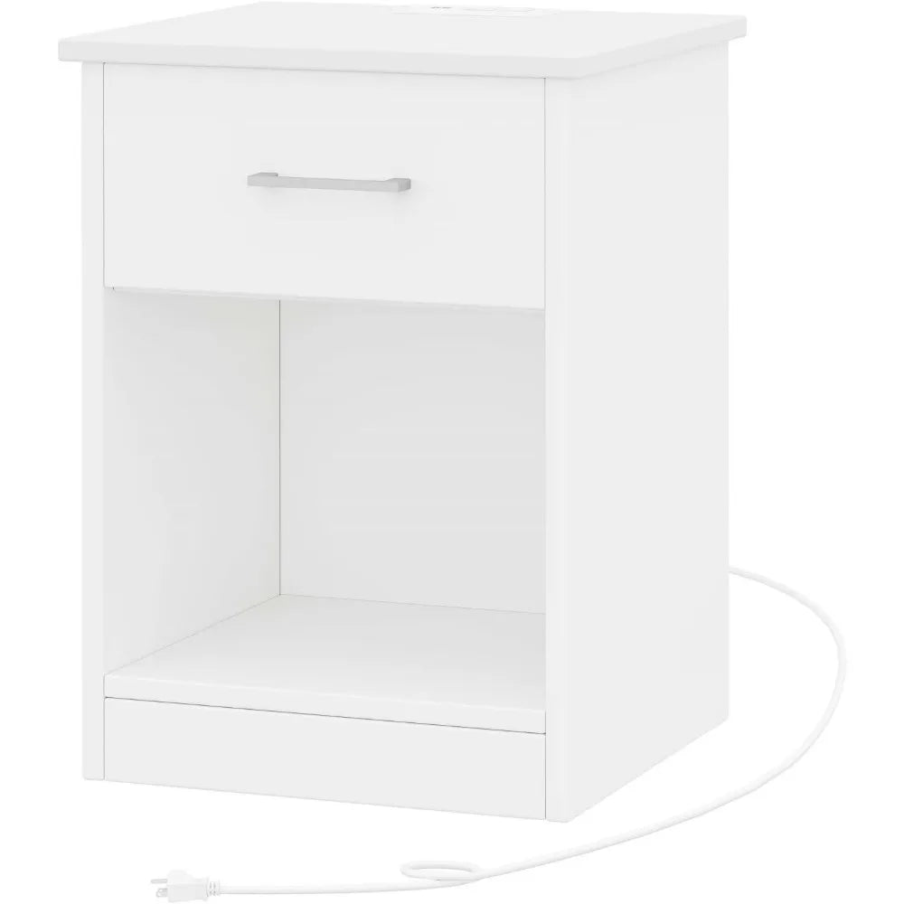 White Nightstand Set of 2