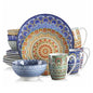 16 Piece Mandala Dinnerware Set