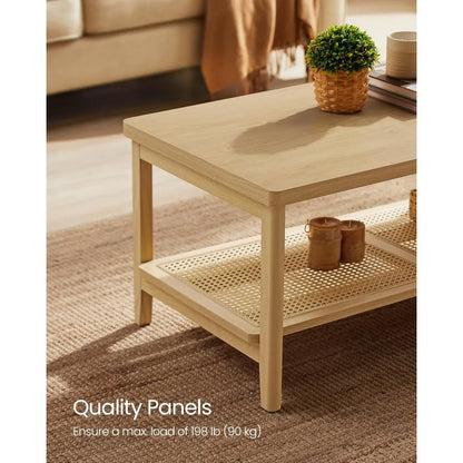 2 Tier Rattan Coffee Table