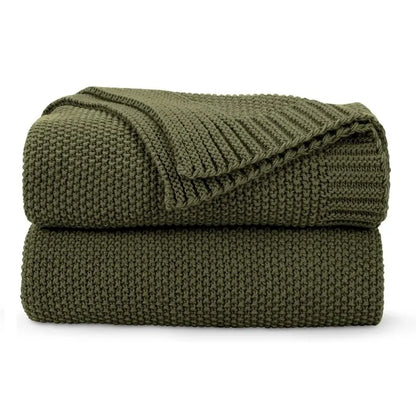 Cozy Knit Acrylic Throw Blanket