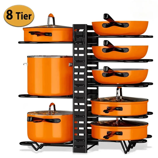 8 Tier Pots and Pans Rack Organizer