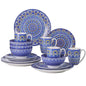 16 Piece Mandala Dinnerware Set