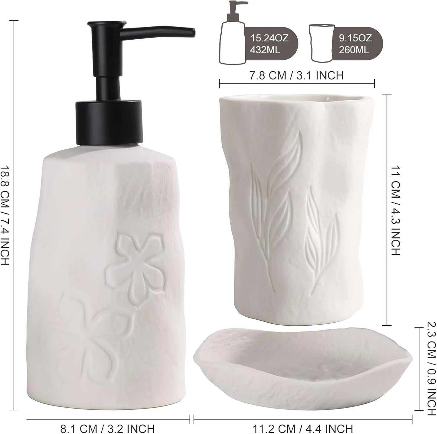 Ceramic Bathroom Accessories Set