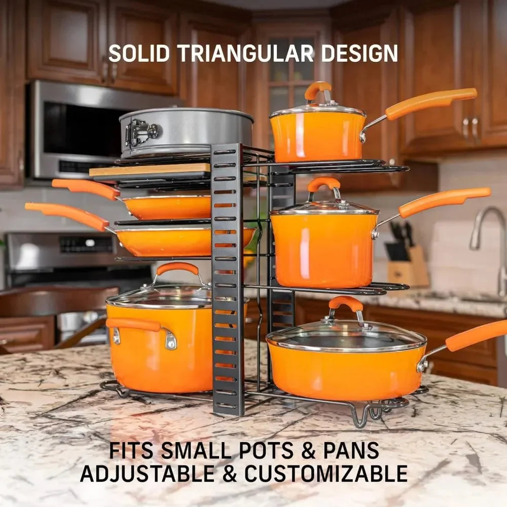 8 Tier Pots and Pans Rack Organizer