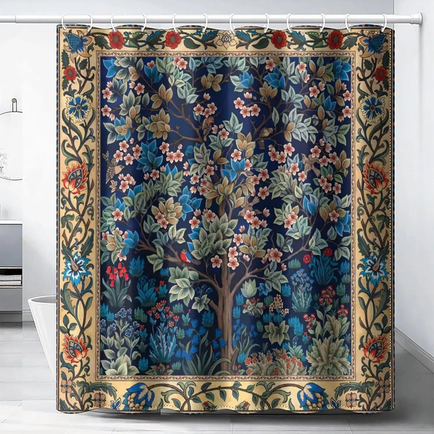 Printed Boho Shower Curtain