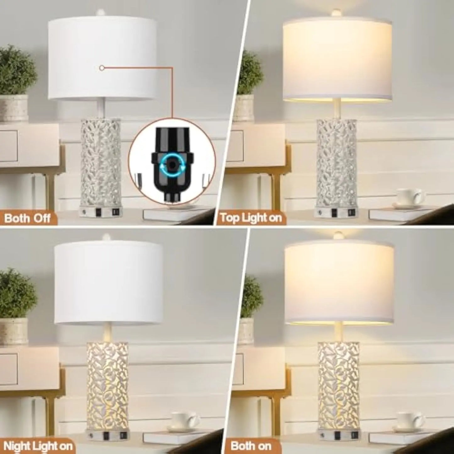Vintage Table Lamp Set of 2