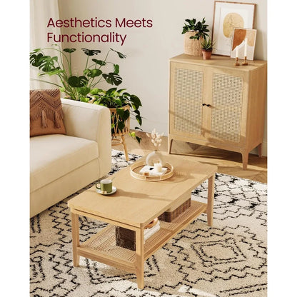 2 Tier Rattan Coffee Table