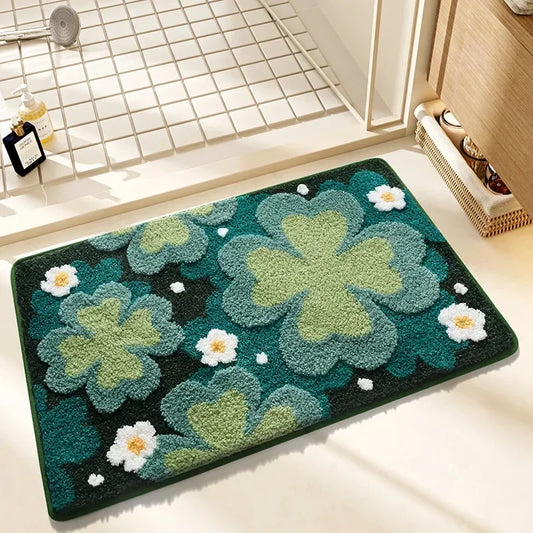 Microfiber Floral Bath Mat