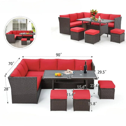 Outdoor Patio Sectional Sofa Set