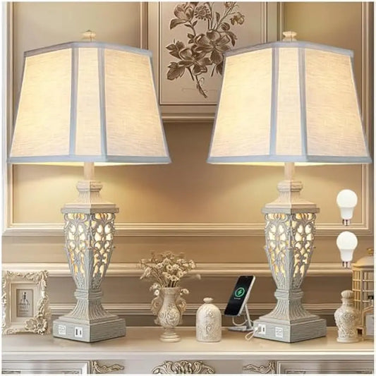 Rustic Table Lamp Set of 2