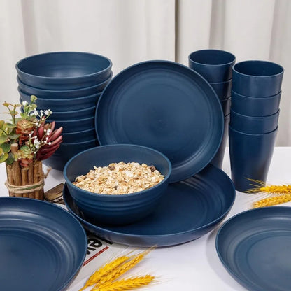 Wheat Straw Dinnerware Set for 8