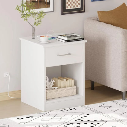 White Nightstand Set of 2