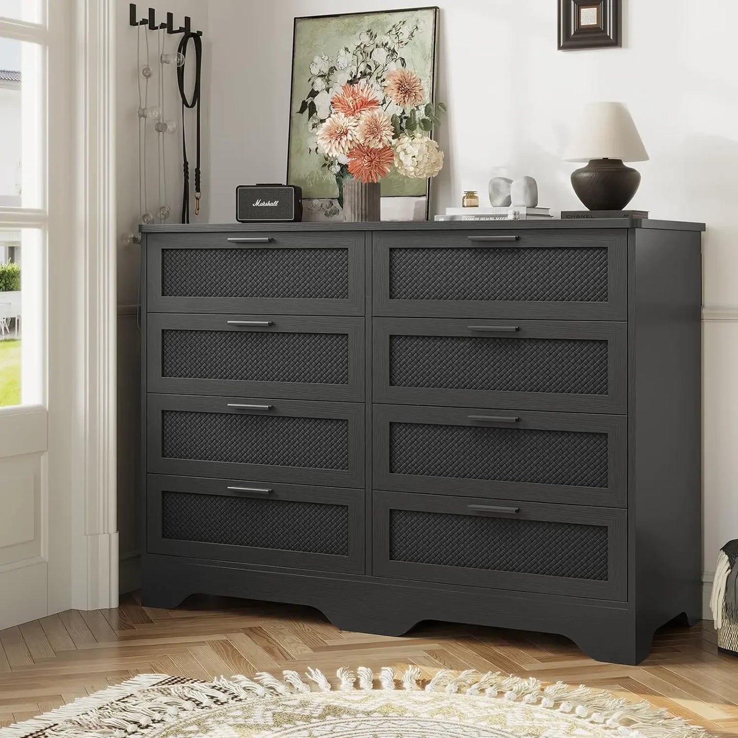 Modern Wooden Black Dresser