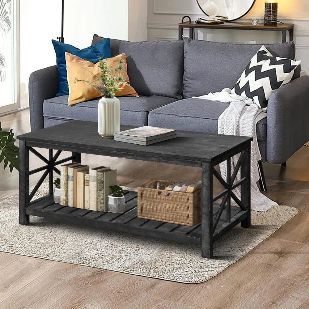 Black Farmhouse Coffee Table