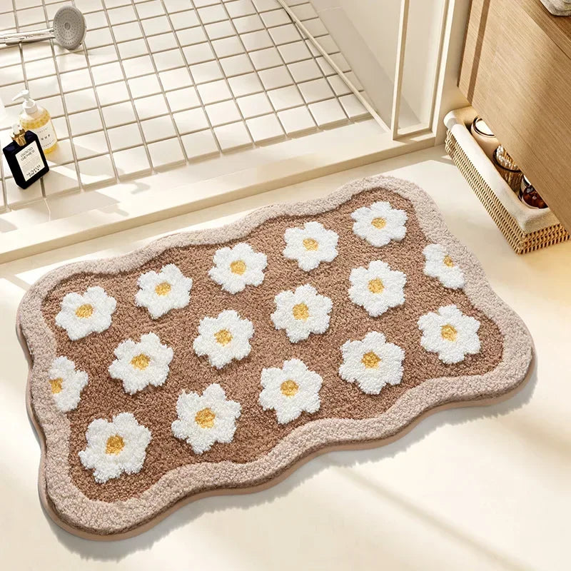 Microfiber Floral Bath Mat