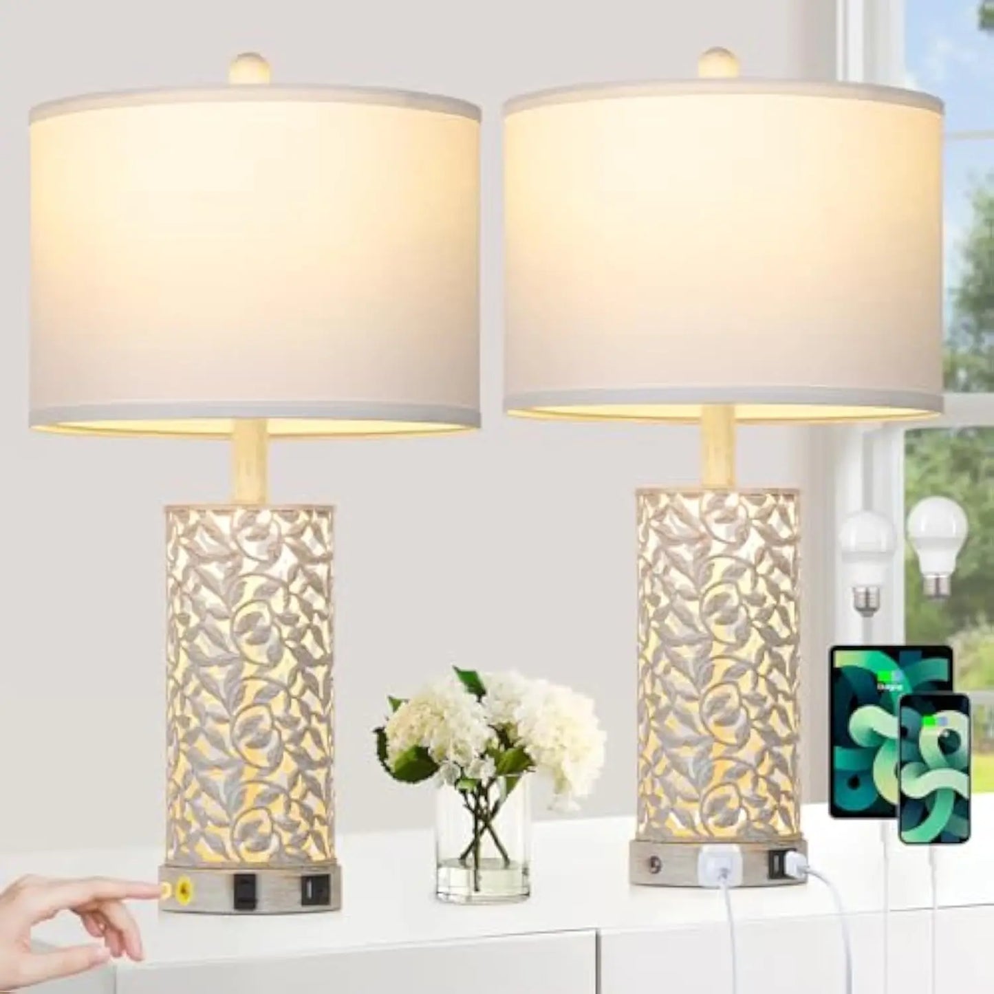 Vintage Table Lamp Set of 2