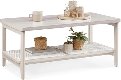 2 Tier Rattan Coffee Table