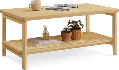 2 Tier Rattan Coffee Table