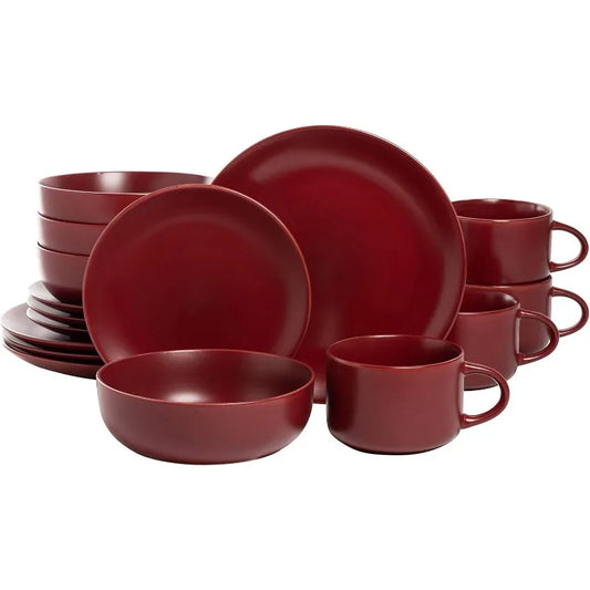 Stoneware Dinnerware Set of 16 for 4
